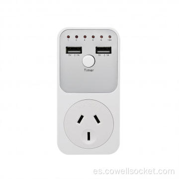 Socket de temporizador de cuenta regresiva USB con enchufe Au